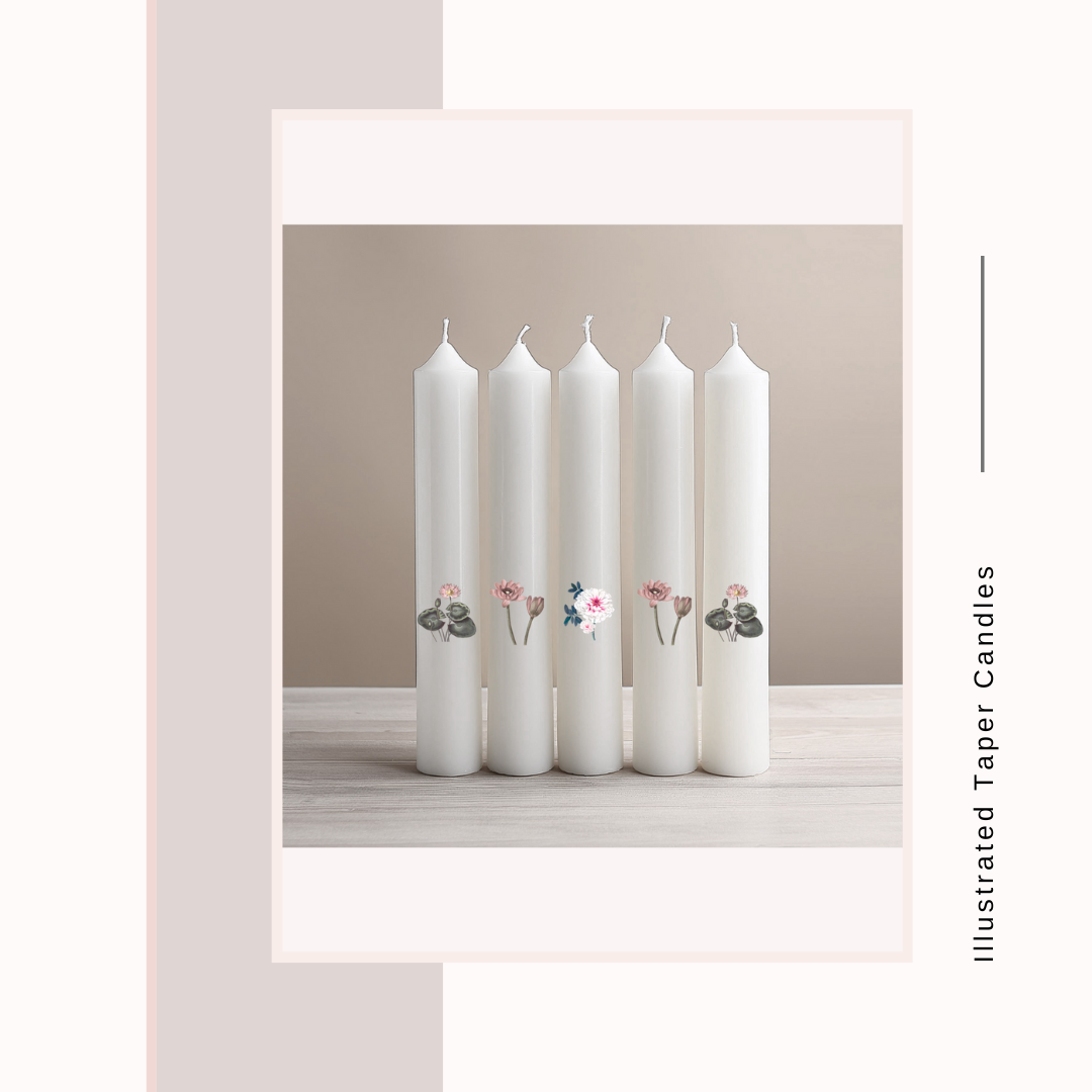 Illustrated Taper Candles
